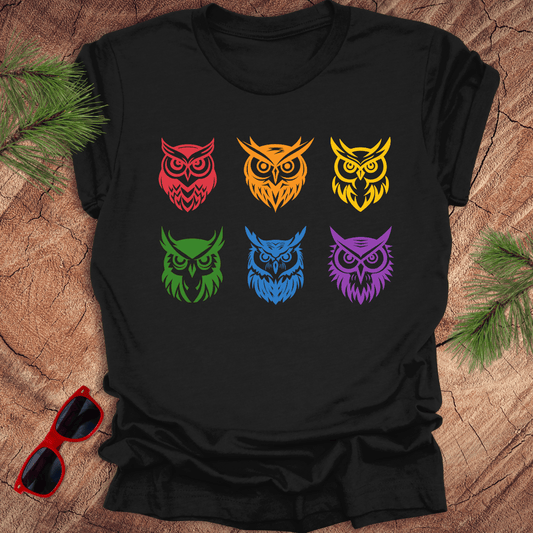 Rainbow Owls Tee - Wandering Owl Adventure Gear