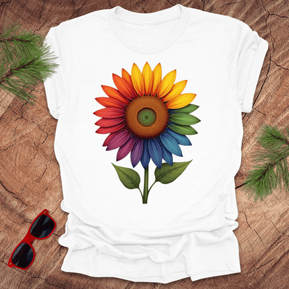 Rainbow Sunflower Tee - Wandering Owl Adventure Gear