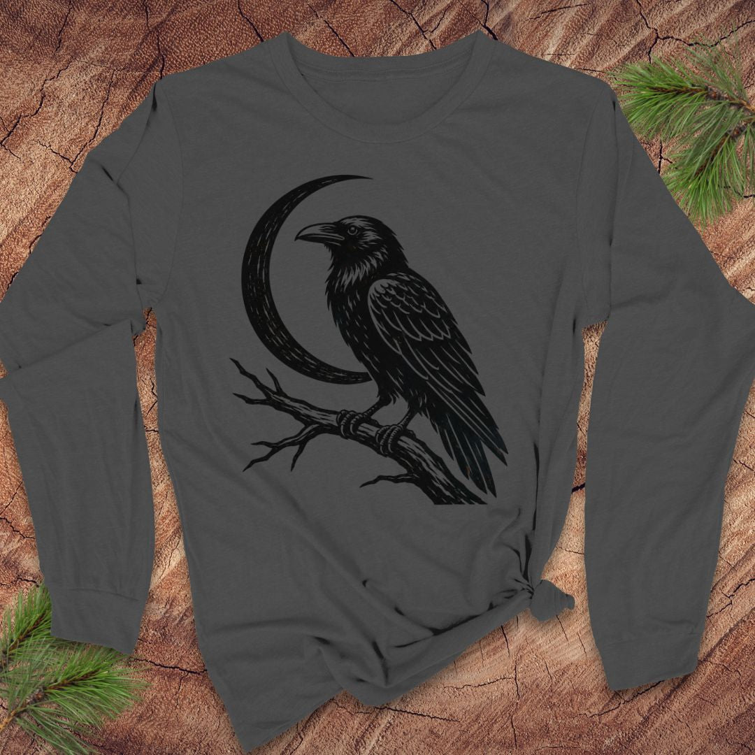 Raven Moon Long-Sleeve Tee — Asphalt