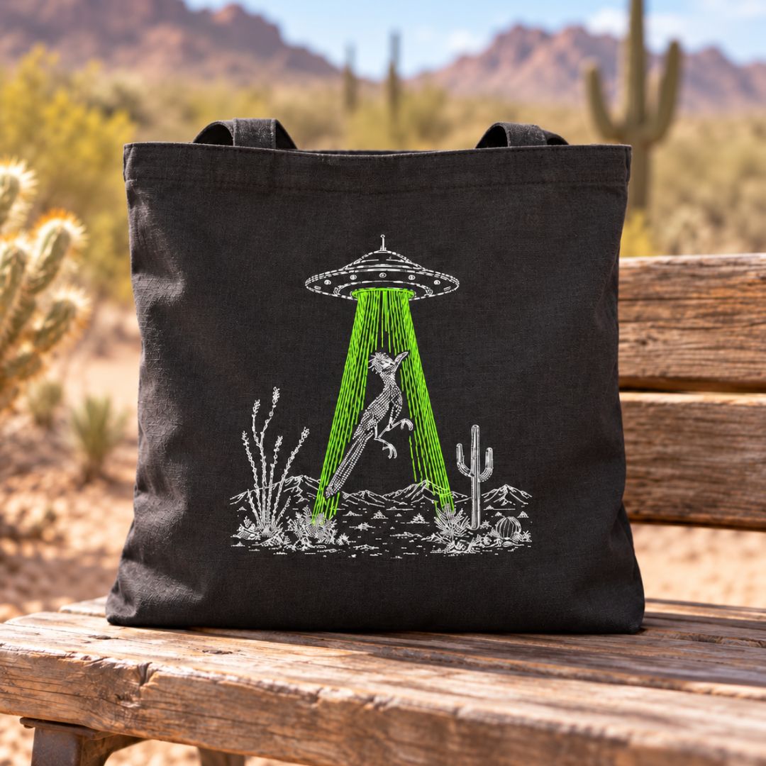 Roadrunner and UFO Tote Bag