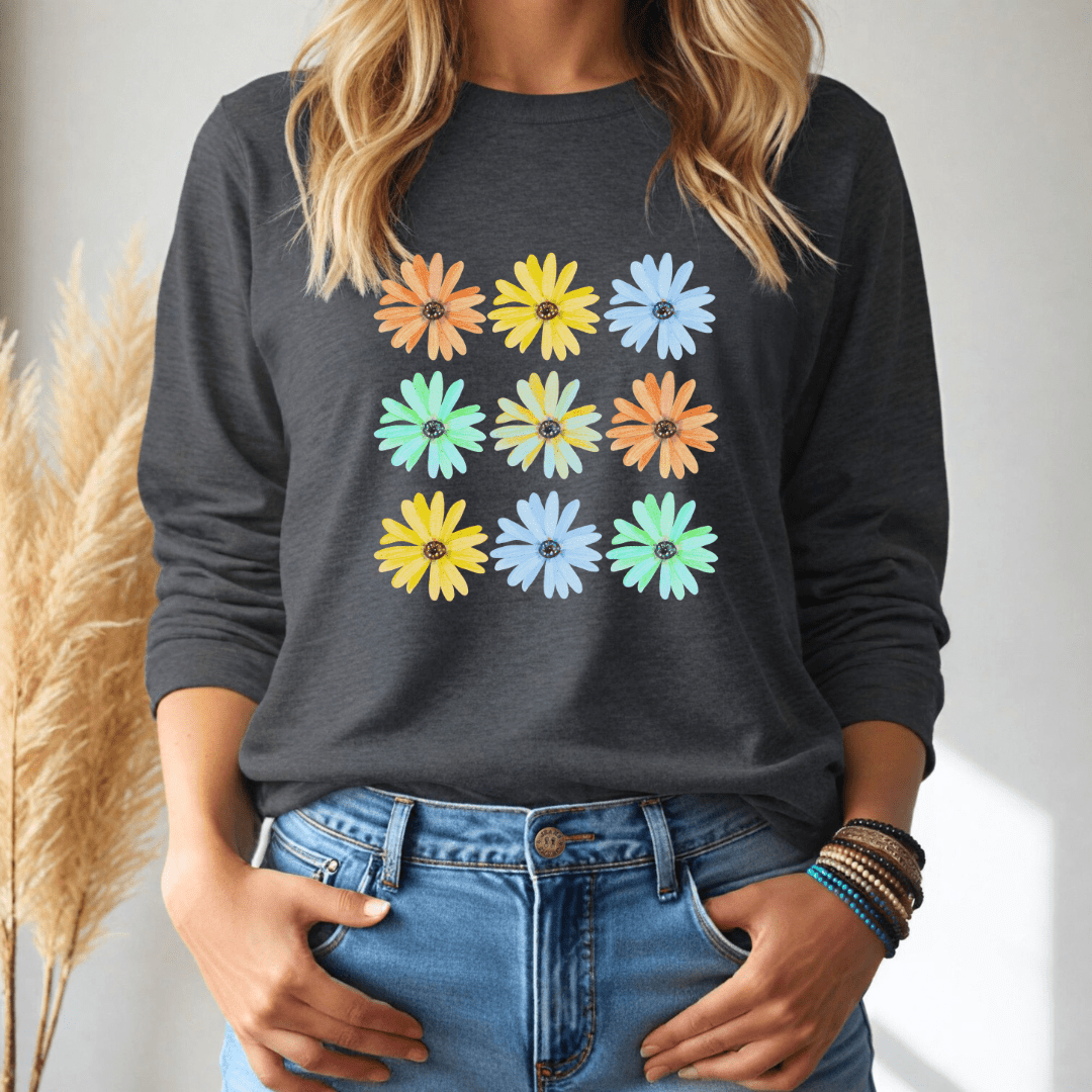 Seeing Daisies Long - Sleeve Tee - Wandering Owl Adventure Gear