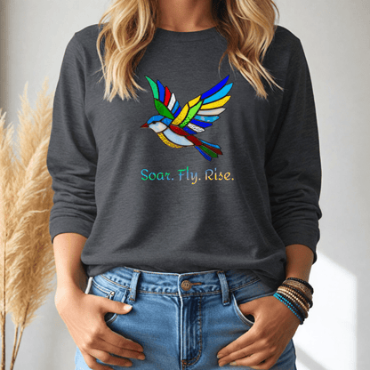 Soar. Fly. Rise Bird Long-Sleeve Tee