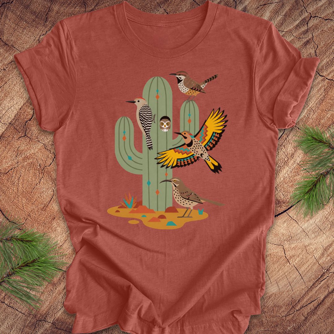 Southwest Bird Faves Tee — Heather Clay