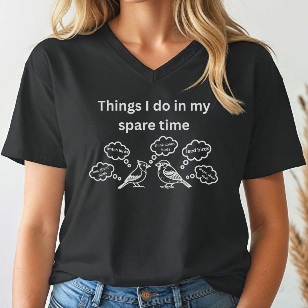 Spare Time Bird V-Neck Tee