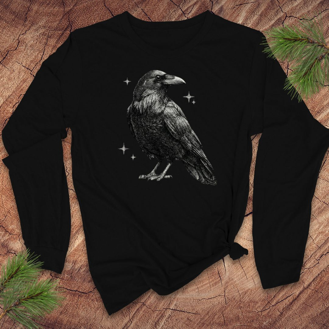 Sparkly Raven Long-Sleeve Tee