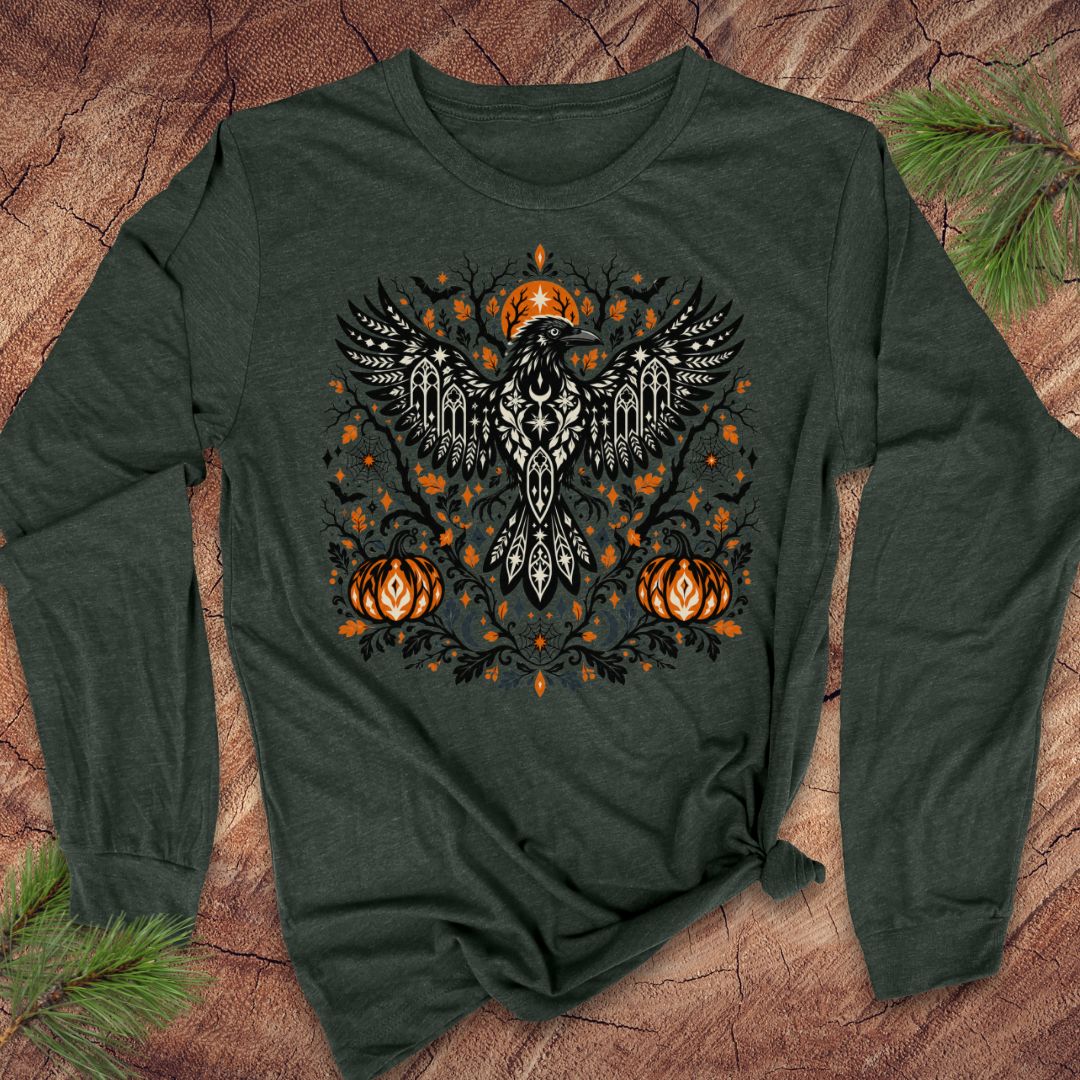 Spooky Crow Long-Sleeve Tee