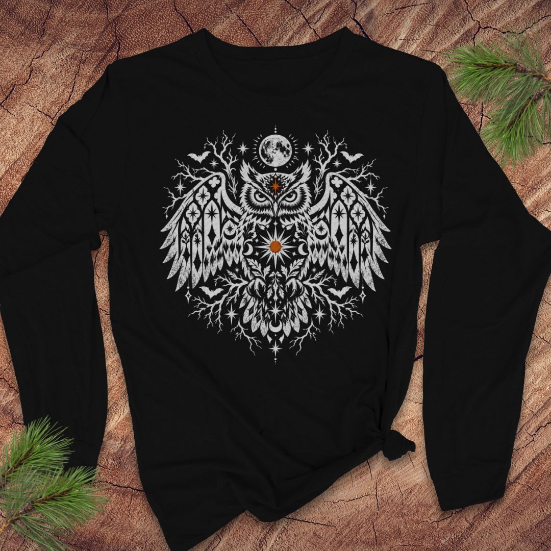 Spooky Owl Long-Sleeve Tee