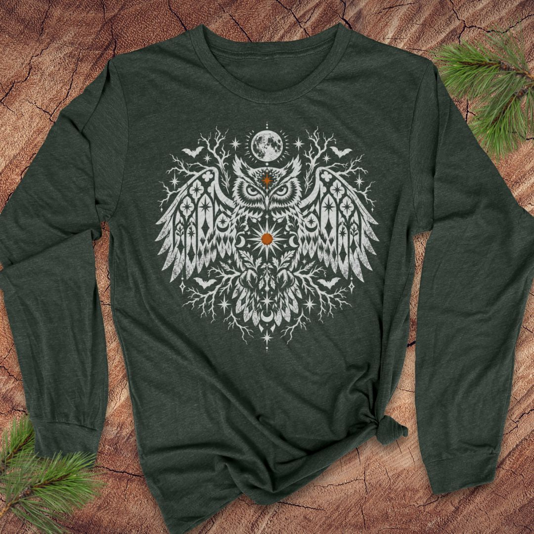 Spooky Owl Long-Sleeve Tee