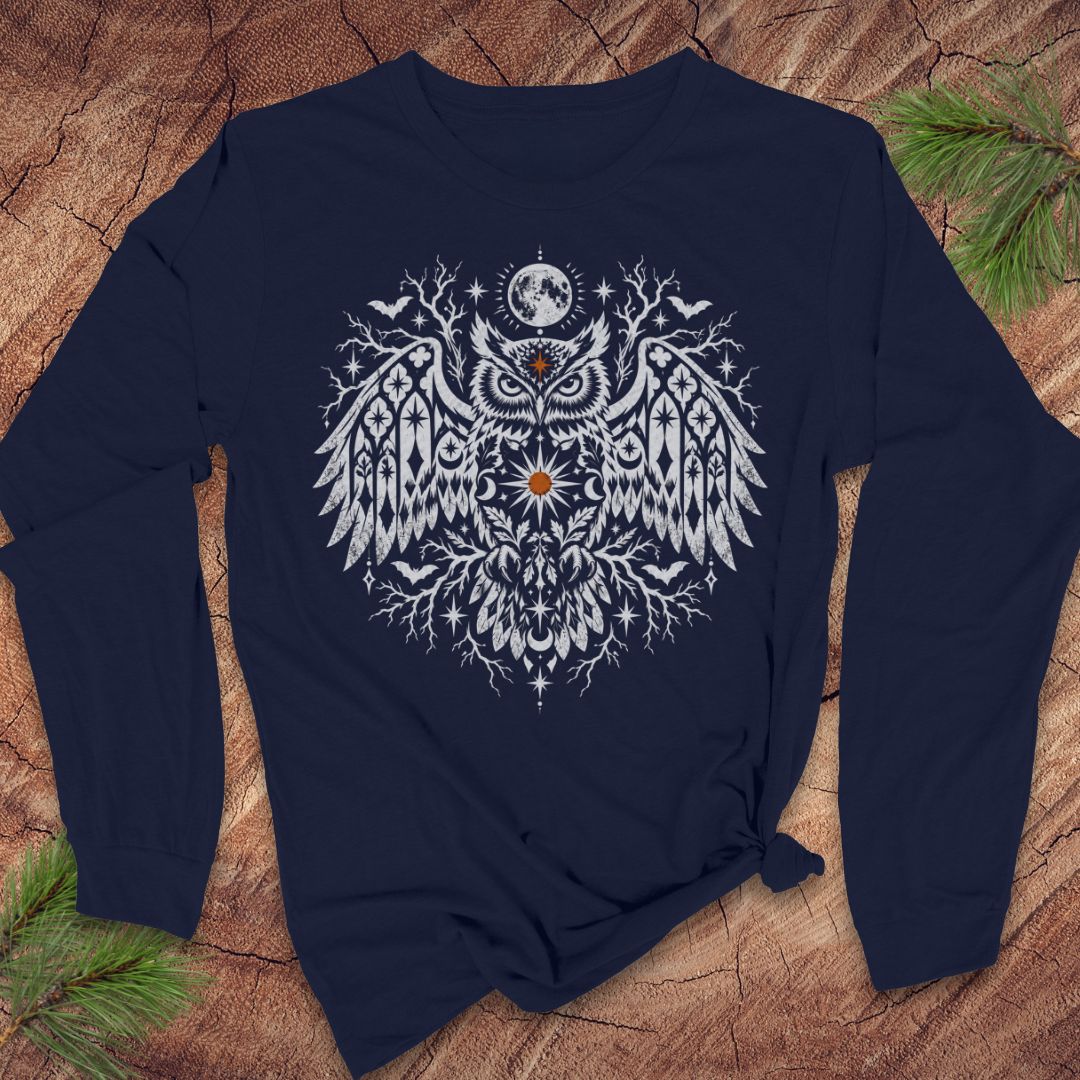 Spooky Owl Long-Sleeve Tee