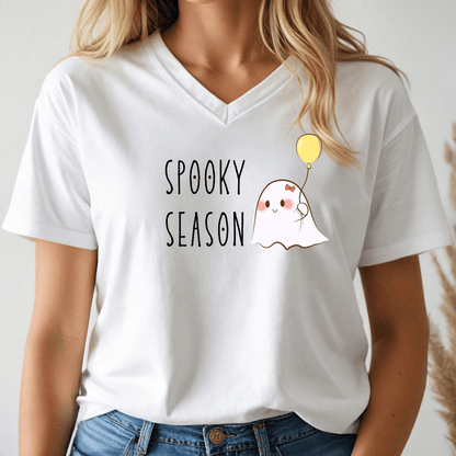 Spooky Season V - neck Tee - Wandering Owl Adventure Gear