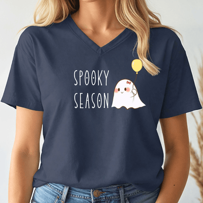 Spooky Season V - neck Tee - Wandering Owl Adventure Gear