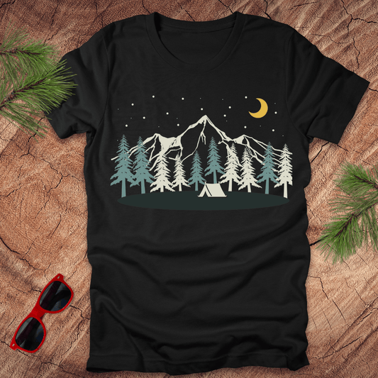 Starry Night Camping Tee - Wandering Owl Adventure Gear