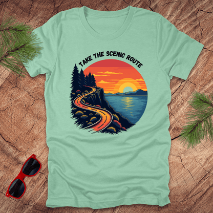 Take the Scenic Route Tee - Wandering Owl Adventure Gear