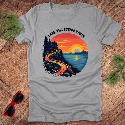 Take the Scenic Route Tee - Wandering Owl Adventure Gear