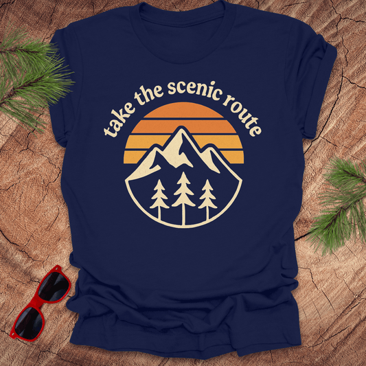 Take the Scenic Route Tee - Wandering Owl Adventure Gear