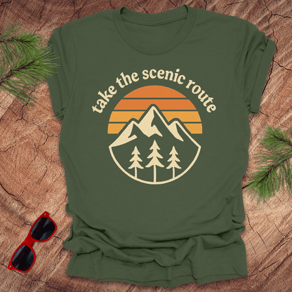 Take the Scenic Route Tee - Wandering Owl Adventure Gear