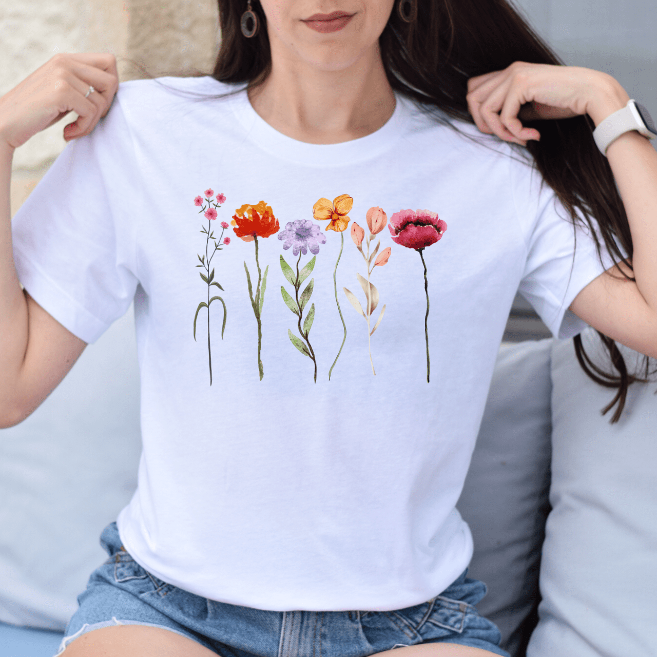 Tall Flowers Art Tee - Wandering Owl Adventure Gear
