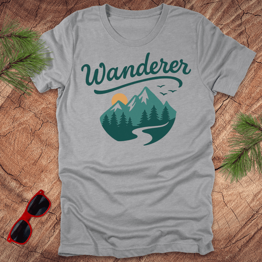 Wanderer Mountains Tee - Wandering Owl Adventure Gear