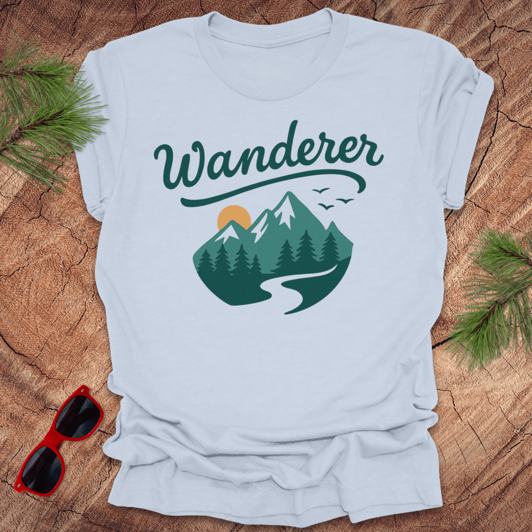 Wanderer Mountains Tee - Wandering Owl Adventure Gear