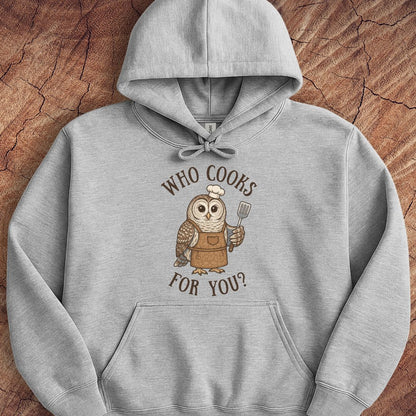 Who Cooks for You Owl Hoodie