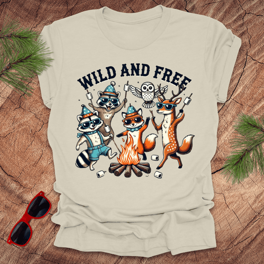 Wild and Free Wildlife Tee - Wandering Owl Adventure Gear