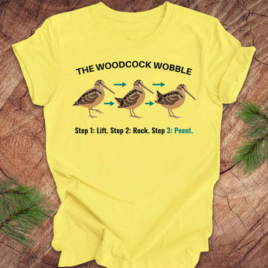 Woodcock Wobble Tee — Yellow, Size L (Final Sale)